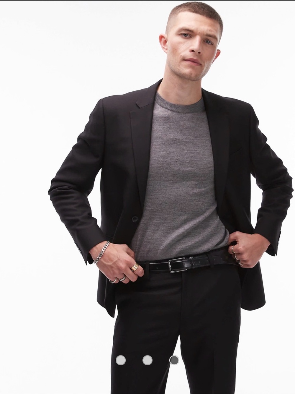 Topman skinny fit Black Classic Two-Button Suit